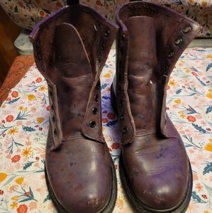 Purple docs with subtle flower pattern
